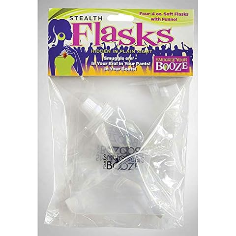 Smuggle Your Booze Soft Flasks & Funnel - 4 oz Set of 4 Cover