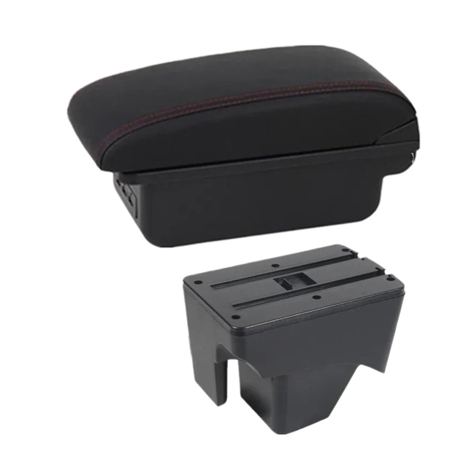 Udhqajc B1 Red Line 3Usb For Vw For Tera 2025 Central Storage Box Interior Retrofit Car Accessories Car Centre Console Armrest Box