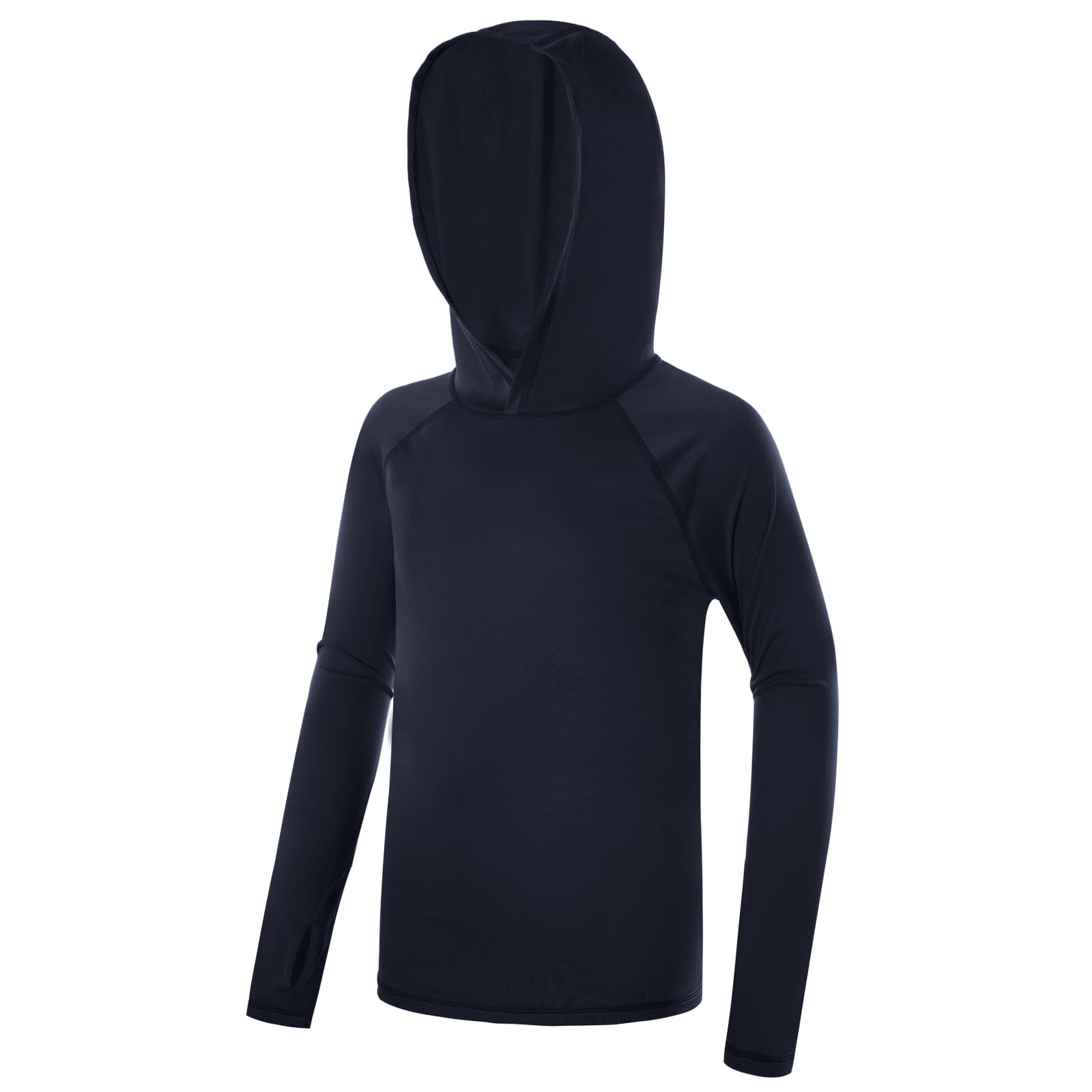 Poekuao Boys Rash Guard Hoodie UPF 50+ Sun Protection Long Sleeve Swim Shirt Quick Dry Kids SPF Fishing Water Beach Shirts