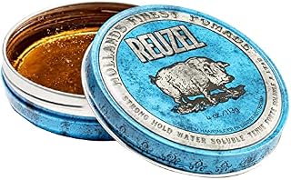 Reuzel Blue Strong Hold Water Soluble Pomade, Hair Wax For Men, 113 g