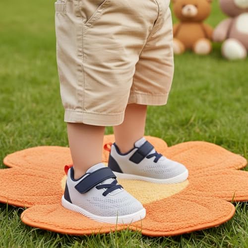 Image of MORENDL Toddler Sneakers Baby Boys & Girls Barefoot Shoes Lightweight Breathable Walking Running Tennis Athletic Sport Shoes