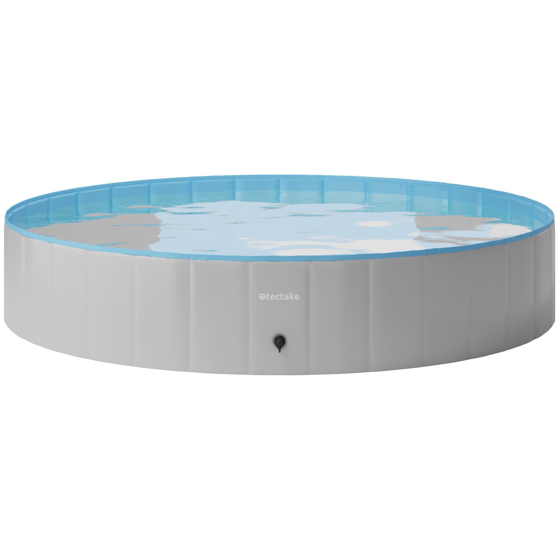tectake® Piscina Plegable para Perros, Piscina Mascotas, Bañera para Perros, PVC Resistente, Plegable para Gatos, Pet Pool, Bañera Desmontable Antideslizante, Accesorios Perro - 160 cm