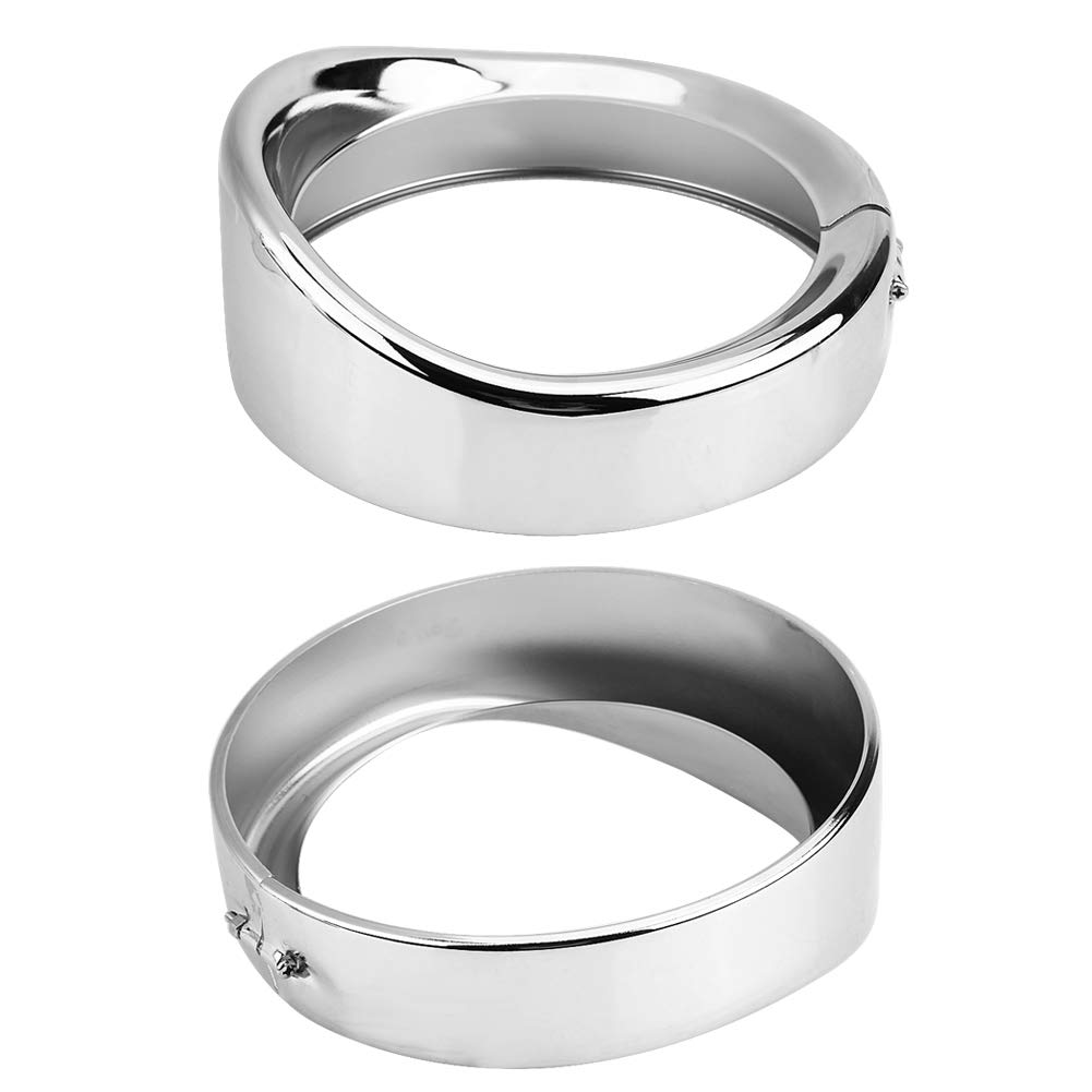 7 Zoll Touring Visier-Scheinwerfer-Zierring für Motorräder – Beauty-Lampe Im Chrom-Visier-Stil
