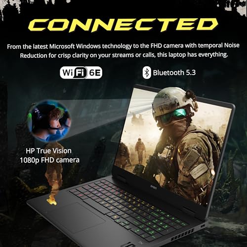 Image of HP Omen 16 inch 2K 144Hz Gaming Laptop, AMD Ryzen 9 8940HX, GeForce RTX 5060 Graphics, 32GB DDR5, 1TB SSD, 4-Zone RGB Backlit Keyboard, Copilot, Win 11 Pro, Shadow Black, 1TB Docking Station Set