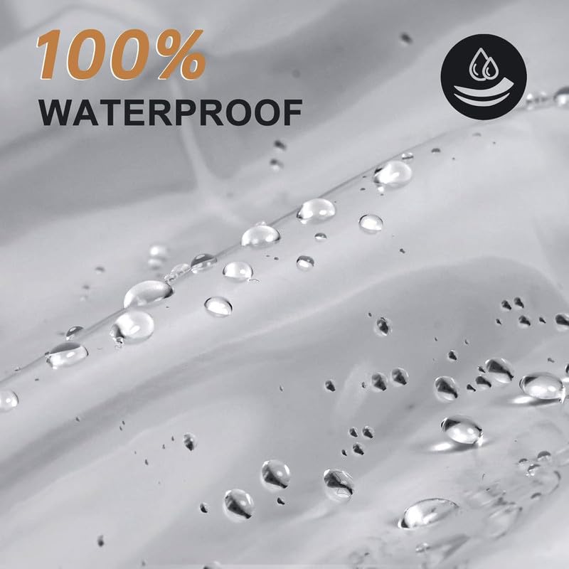 Image of MetDeals Waterproof Transparent PVC Self Fold Curtain with Rust-Proof Eyelets & J Hooks | Windproof & Dustproof Outdoor Curtain for Door,Window, Balcony & Patio Protection (4.5 X 8.5 Feet, 2 Piece)