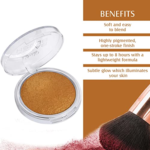 Image of Glam21 Baked Blusher | Highly Pigmented, Long Lasting | Illuminating Glow Finish | Smooth & Blendable Texture |Stays up to 8 hours | For All Skin Types | 6gm | Shade-01