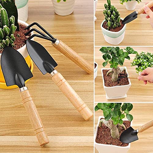 Suzec Gardening Combo Tools Kit - Handle Cultivator, Garden Fork, Gardening Trowel | Gardening Tools Set (3pc Garden Tool)