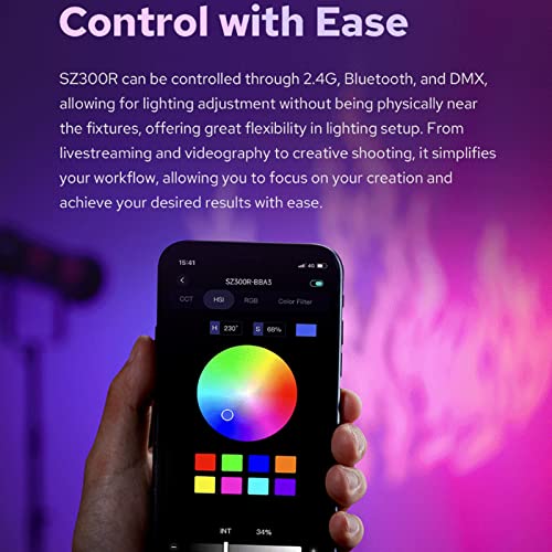 Ficha técnica Godox Sz300R 330W Zoom Rgbww Led Video Light Cct 2500-10000K CRI 96 Tlci 96 14 Fx Effects Full-Color Bowens Mount Video Light For Youtube Studio Gaming Streaming Broadcasting Interview Etc - Fernando Cortés Ficha técnica Godox Sz300R 330W Zoom Rgbww Led Video Light Cct 2500-10000K CRI 96 Tlci 96 14 Fx Effects Full-Color Bowens Mount Video Light For Youtube Studio Gaming Streaming Broadcasting Interview Etc - Fernando Cortés