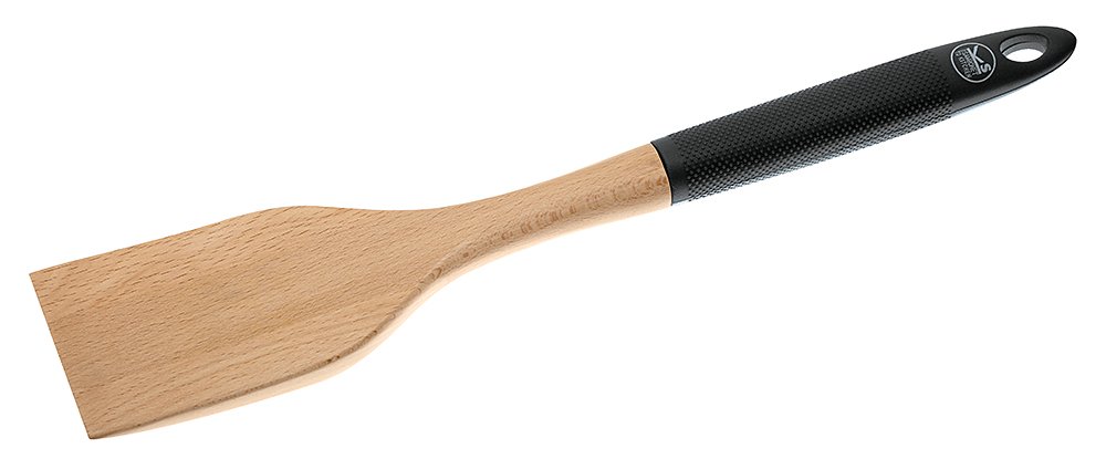 Rosenthal Sambonet Spatula, Wooden Scraper, Kitchen Utensil, Wood/Silicone, Grey, 35 cm