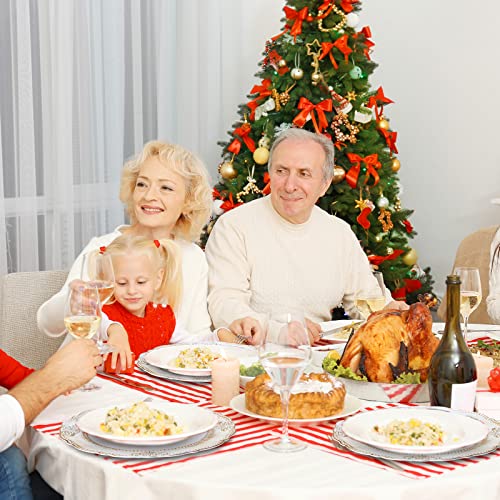 18 Packs Antique White Charger Plates 13 Inch Round Plastic Charger Vintage Embossed Pattern Decorative Plate Chargers Dinner Plate Chargers For Dinner, Party, Wedding, Elegant Tableware Decoration #TOP6