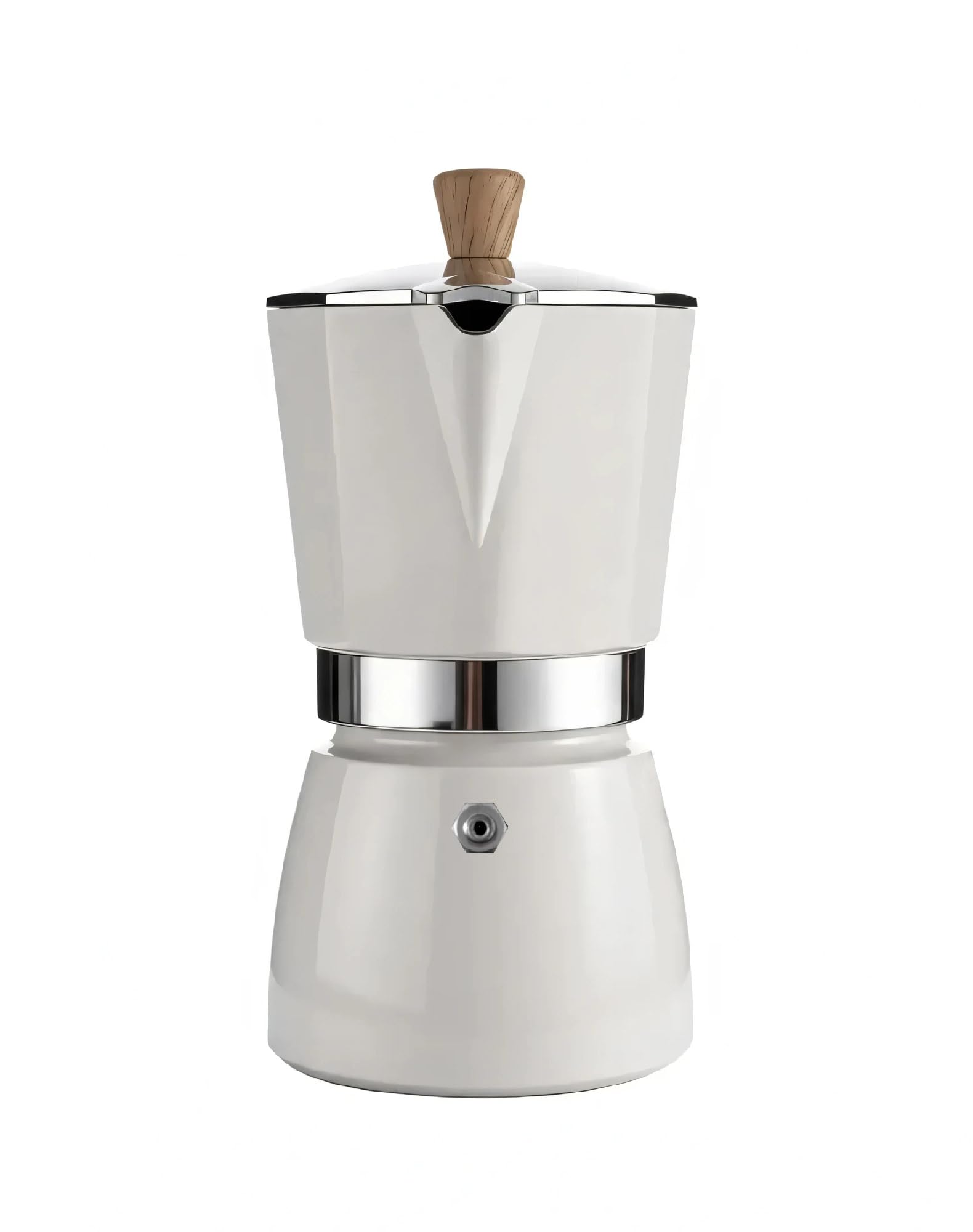 AGOGO Milano - Cafetera Moka, cafetera espresso para estufa, Greca, cafetera turca con filtro de papel, 6 tazas, color crema