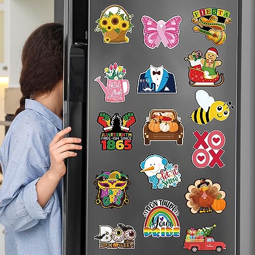 Hoteam HOTEAM-MAGNETS STICKERS-6 30 Pcs Holiday Magnets Seasonal Fridge Magnet Patriotic Fridge Magnet Summer Grad Sunflower Refrigerator Magnets Locker Sticker Magnet Festival Kitchen Refrigerator Magnet Cover thumb #3