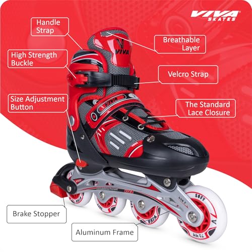 Image of Viva Inline Skates Drive (3-5, Red)