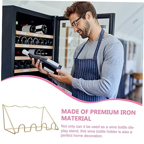 Accessoire décoratif pour maison support bouteille vin doré tendance - 5