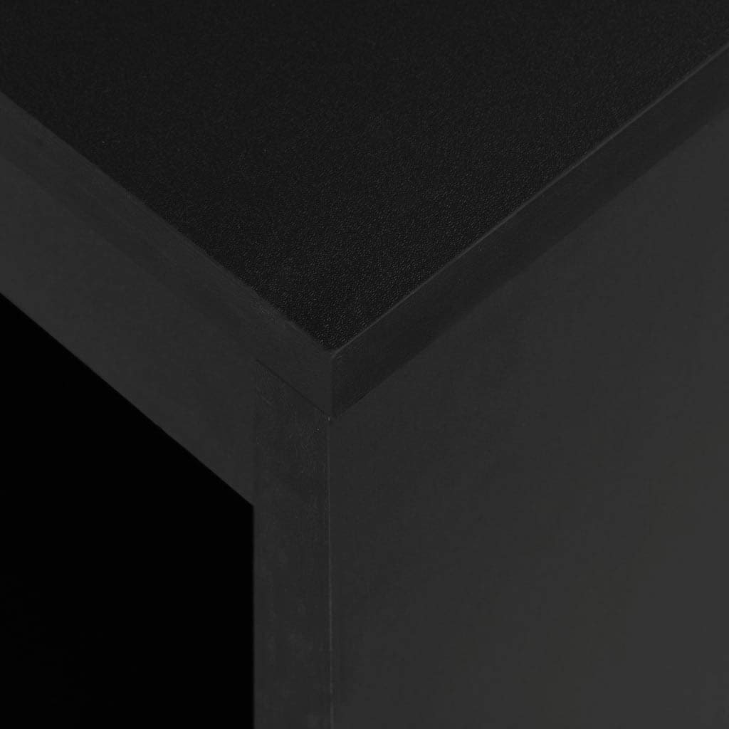 vidaXL Tavolo da Bar con 3 Ripiani da Colazione Moderno Elegante Robusto Bancone Tavolino Alto da Cucina 110x50x103 cm Nero in Truciolato