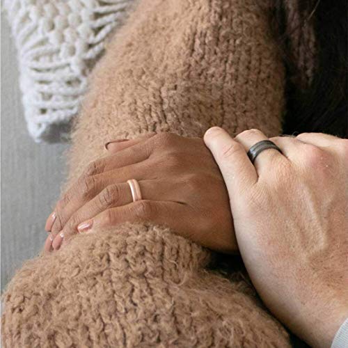 Enso Rings Thin Contour Silicone Ring – Stackable Multi Color Unisex Wedding Engagement Band – Thin Minimalist Band – 4.70mm, 1.83mm Thick4