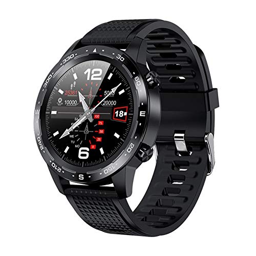 L12 Bluetooth Anruf Smart Watch IP68 Wasserdicht Schwimmen Smartwatch EKG-Herzfrequenz-Blutdruck-Sauerstoff-Uhr 1.3" Rundsieb,B
