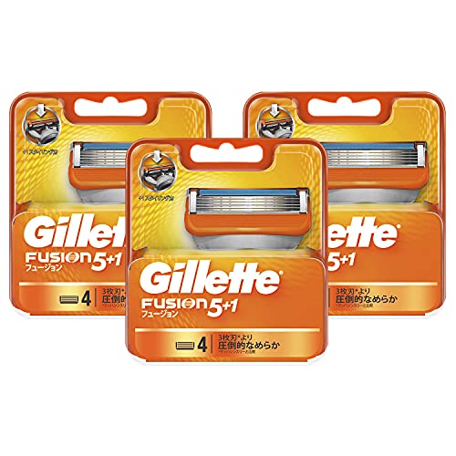 ジレットフュージョン5+1交換用ブレード、4 x 3のセット