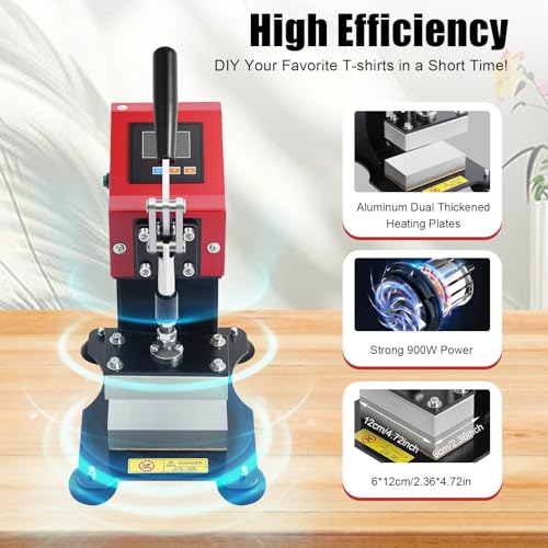 Heat Press Machine 700W con pantalla LCD y temperatura ajustable miniatura 3