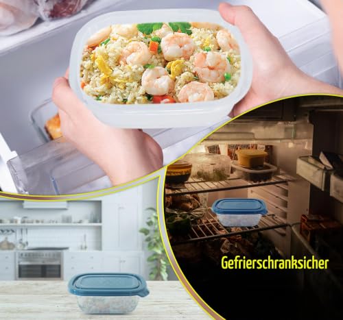 Neez Frischhaltedosen mit Deckel (5 Behälter + 5 Deckel) Plastik Gefrierdosen, BPA-freie Lebensmittelbehälter… – Ansicht 5