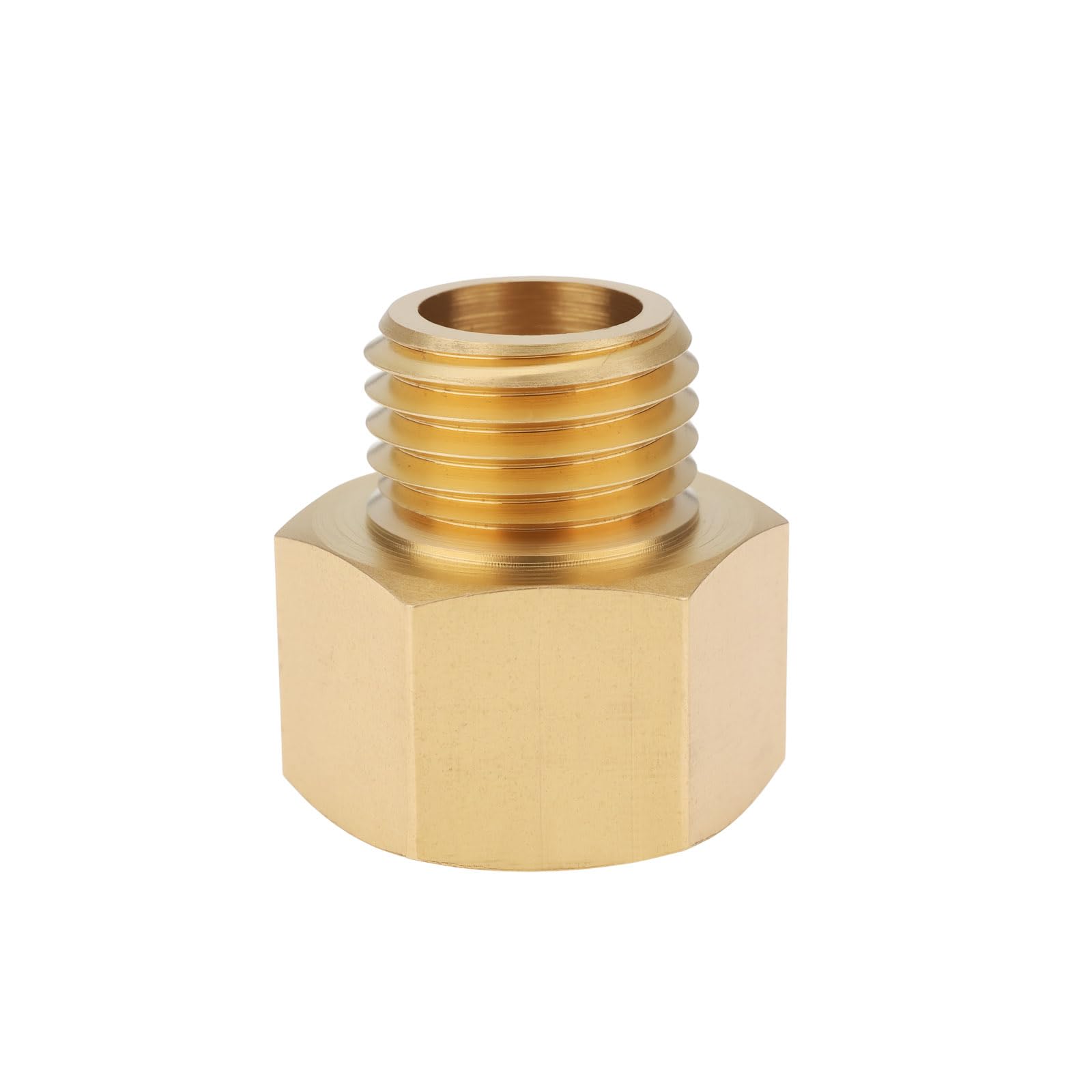 Briny River 1PC M16 x 1.5 Female to M14 x 1.5 Male Brass Reducer Adapter for Hydraulic Pneumatic