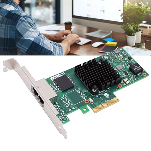 EBTOOLS Tarjeta de Red Gigabit de 2 Puertos con Chip I350-T2, 1Gb, con Puertos Dual RJ45, PCI Express 2.0 X4, para Windows 7/8/10/11 miniatura 4