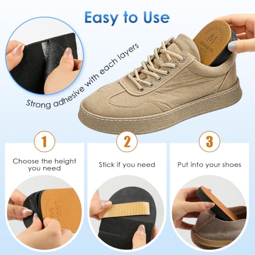 Image of Adjustable Orthopedic Heel Lift for Leg Length Discrepancies and Heel Pain,Sports Injuries,and Achilles tendonitis,Height Increase Insoles