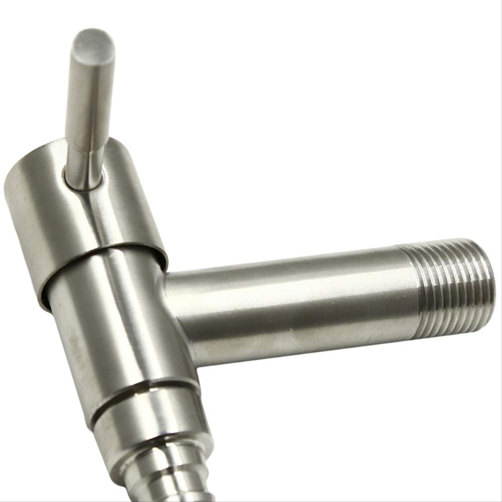 2pc 304 Acier Inoxydable T-mot En Forme De Machine À Laver Robinet D'eau Chaud Moderne Jardin Robinet À Ouverture Rapide/Robinets Muraux Bibcock 01