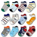 12 pares de calcetines antideslizantes para bebés y niñas con agarres para bebés de 1 a 7 años, 3-5 Years