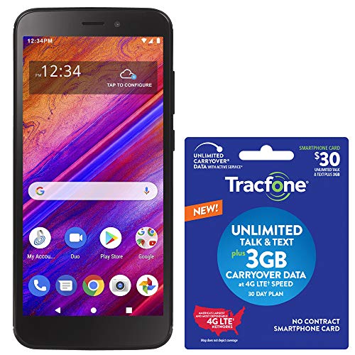 Tracfone BLU View 1 4G LTE Prepaid Smartphone (Locked) - Black - 16GB