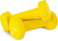 Yes4All Halteres Hexagonais Revestidos de Borracha, 6,8 kg, Laranja