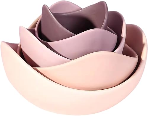 Miniatura 1 de Juego de cuencos de cerámica, 5 unidadesjuego creativo de ensalada de frutas de loto, cuenco decorativo para el hogar, cuencos de porcelana para