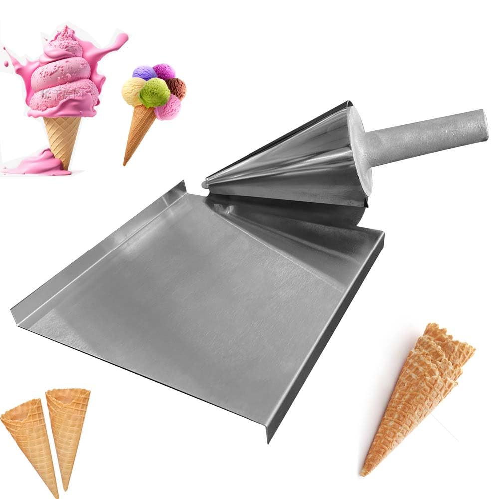 ice cream waffle cone roller waffle cone shaper tool nonstick waffle cone mold stainless steel material clear texture and smooth surface for restaurant home kitchen bakeries