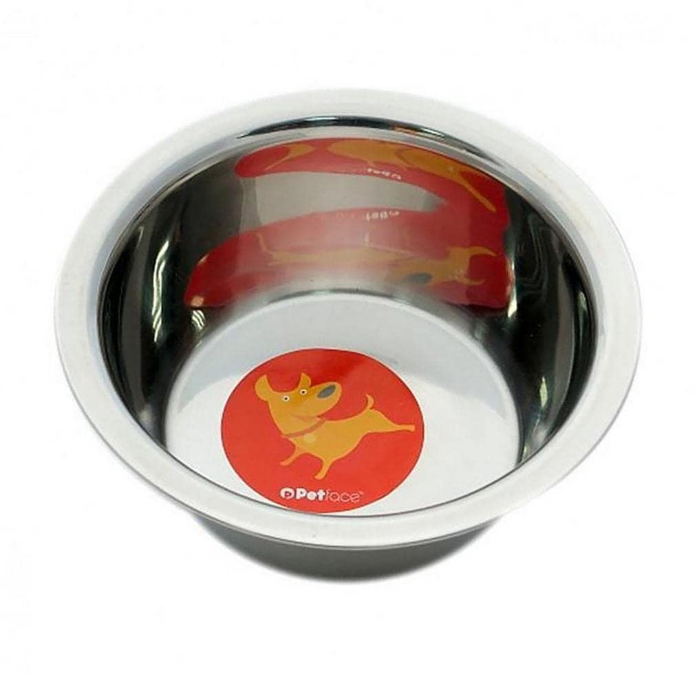 Petface Stainless Steel Non-Slip Dog Bowl, Small, 14 cm