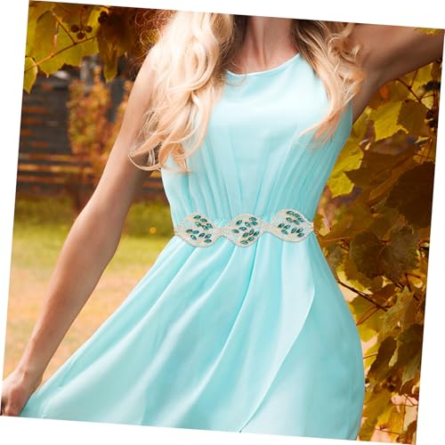 Ceinture de mariée ajustable à verts : accessoire robe de soirée - 6