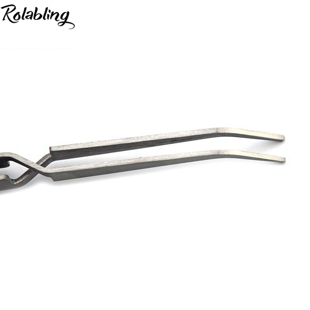 Nail Art Tweezers Manicure Rhinestones Picking Tools Clip Stainless Steel Nail Art Tools (Size-1)