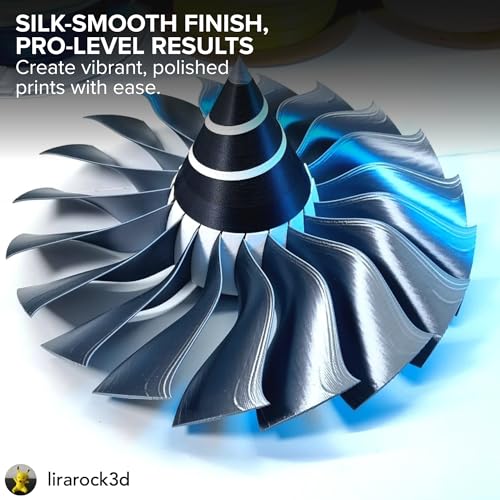 Image of Polymaker Panchroma Silk PLA Filament 1.75mm 1kg, Shiny Chrome, New and Improved Formula, Better Strength, Printing Speed and Clog-Free. Works in Most FDM and Multicolor 3D Printers.
