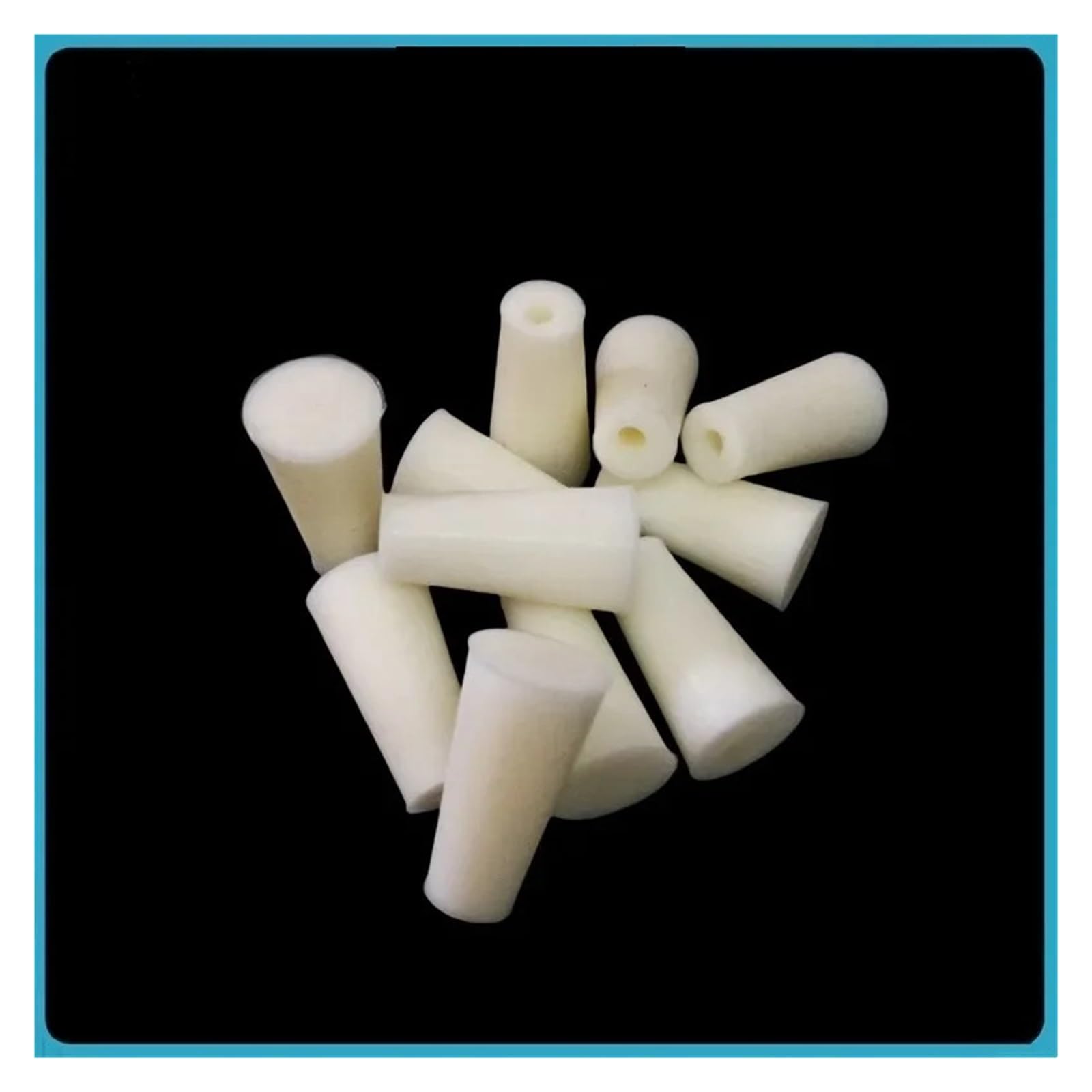 yingyingjia Korek Silikonowy Do Probówki 12-17mm Biały Silikonowy Korek Laboratoryjny Pasuje Do Średnicy 15mm 100szt