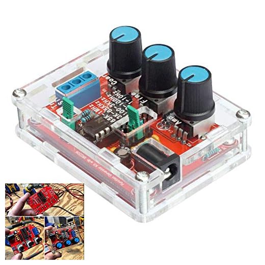Gearwoo XR2206 1HZ-1MHZ Signal Generator Kit 9-12V DC Input Sine/Triangle/Square Output Adjustable Function Generators