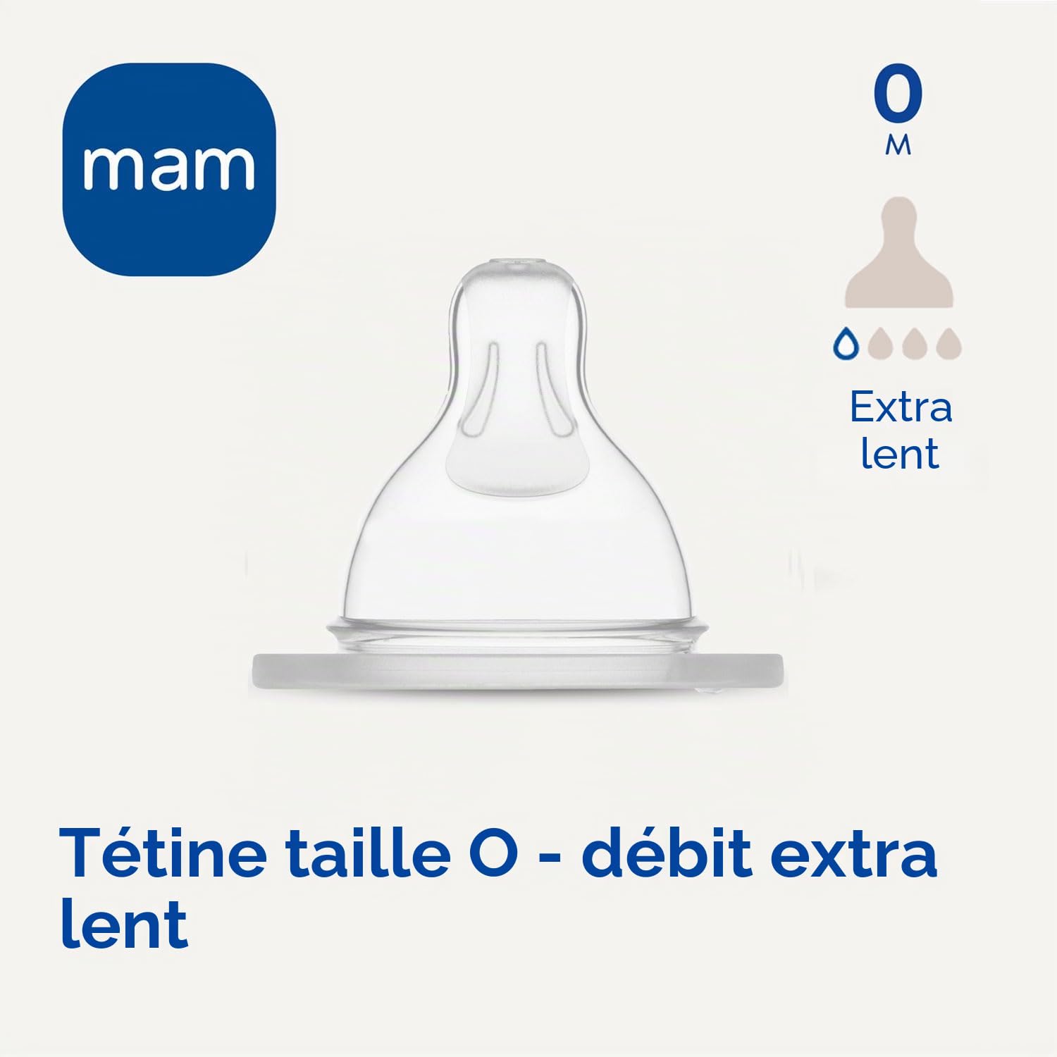 MAM Biberon Anti-Colique, 160ml, 0+ mois, Tétine Débit 1 lot de 2 + 2 Tétine Débit 0 - pour lait de mère & lait pour nourrissons 1 âge