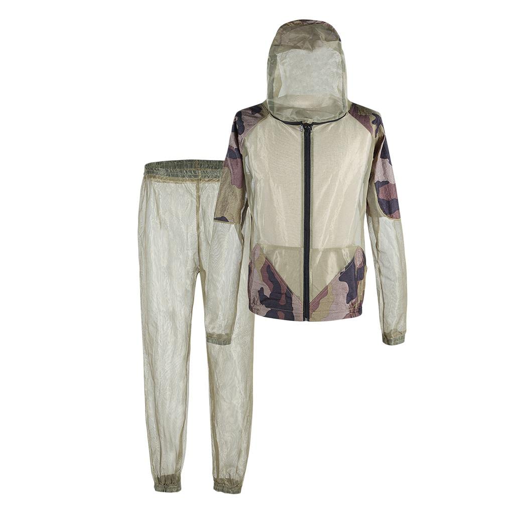 NIVAA Outdoor Bug Bee Insect Mesh Jacket Trousers Set Fishing Protector L XL-picture-30
