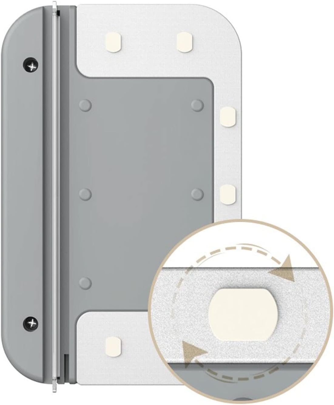 Magnetic Window Cleaner, Double Side Magnetic Glass Wiper Brush with Silicone Squeegee, Comfortable Grip Window Tools for High Buildings, Cars, Greenhouses