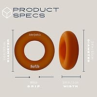 Vista 4 de ActiveGoodsCo - Anillo de silicona hecho para uso profesional. Niveles de resistencia progresiva de 10 libras-120 libras (8.8-121.3 lbs). Dos