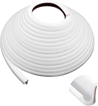 Canalones de lluvia de 5 metros de largo, tira de goma de PVC para lluvia en forma de J, cinta adhesiva autosellable para puertas de coche, caravanas, color blanco