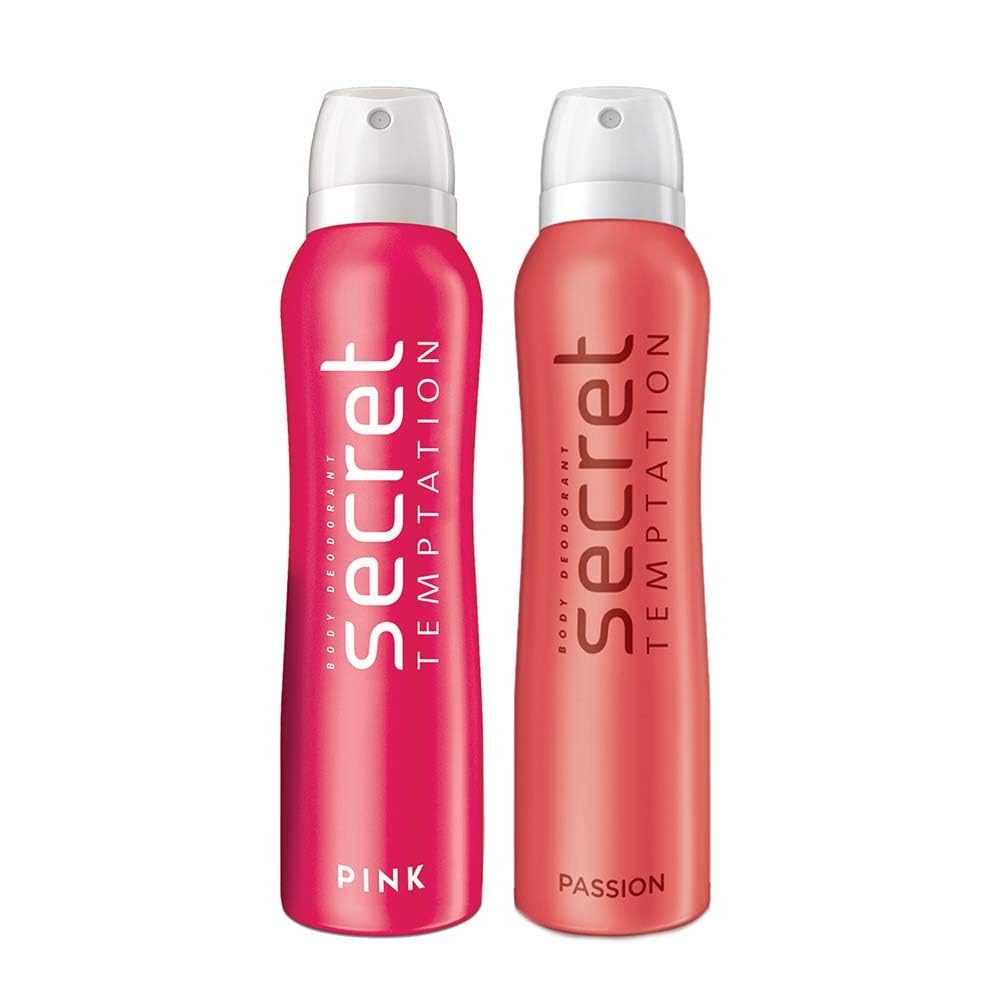 Passion and Pink Deodorant Combo for Women, Pack of 2 (150ml each)