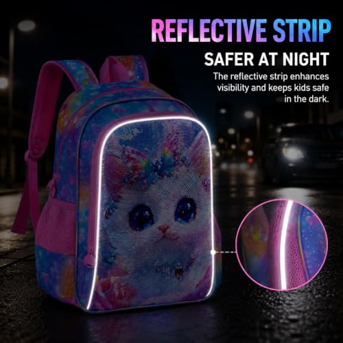Image of 16 inch Backpack for Girls Boys 4-8, 3Pcs Kids Bookbag Set with Lunch Box, School Bag for Preschool Kindergarten