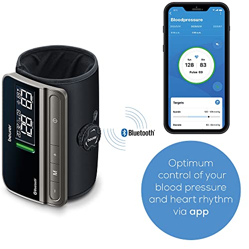 Beurer BM81 Easylock Automatic Upper Arm Blood Pressure Monitor, Fully Electronic Smart Cuff Without Cables, Gentle Striction Plus Fast Measurement, Bluetooth thumb #4