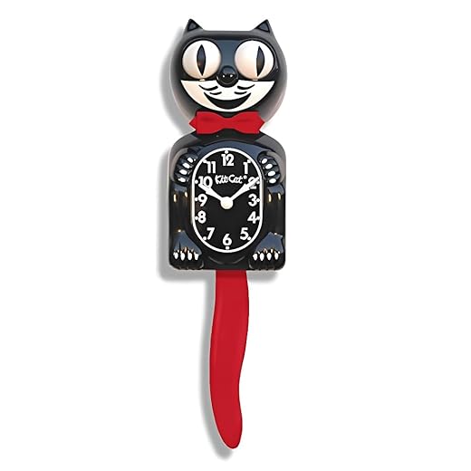 Kit Cat Klock Gentlemen (Crimson Royale) Retro Cat Clock with Moving Eyes and Tail, Battery product