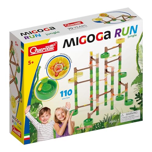 Quercetti - Migoga Jungle Super, Bauspiel, Murmelbahn
