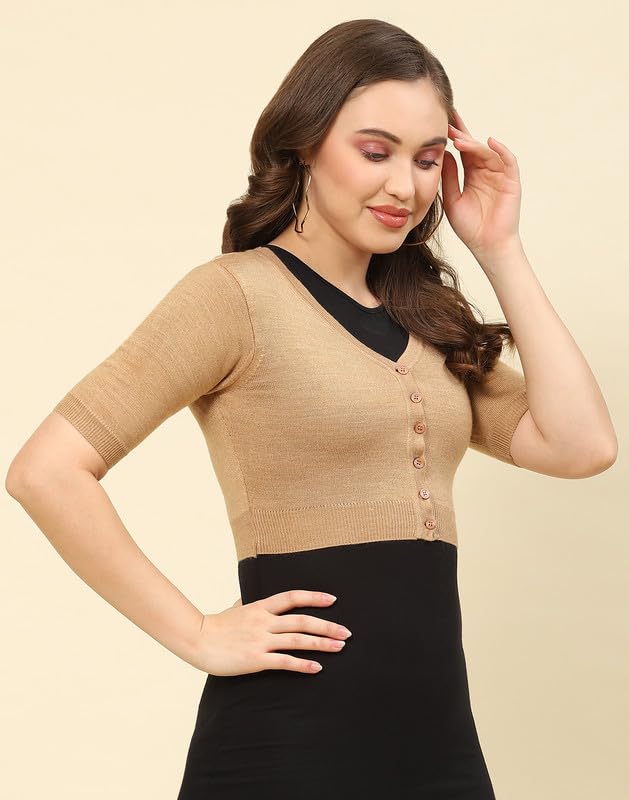 Image of Monte Carlo Women's Wool V-Neck Solid Regular Fit Sweater